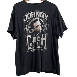 Johnny Cash Graphic Tee Short Sleeve Black American Legend - XL